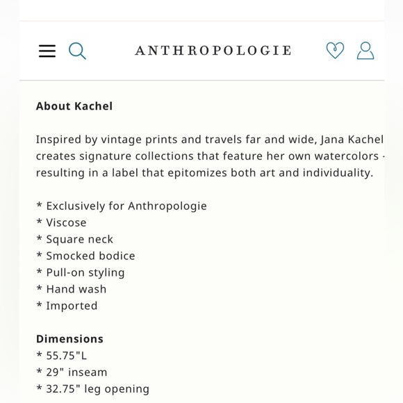 Anthropologie Kachel x Anthro Tiger Striped Wide Leg Jumpsuit,GUC,Size-2 - Picture 14 of 14